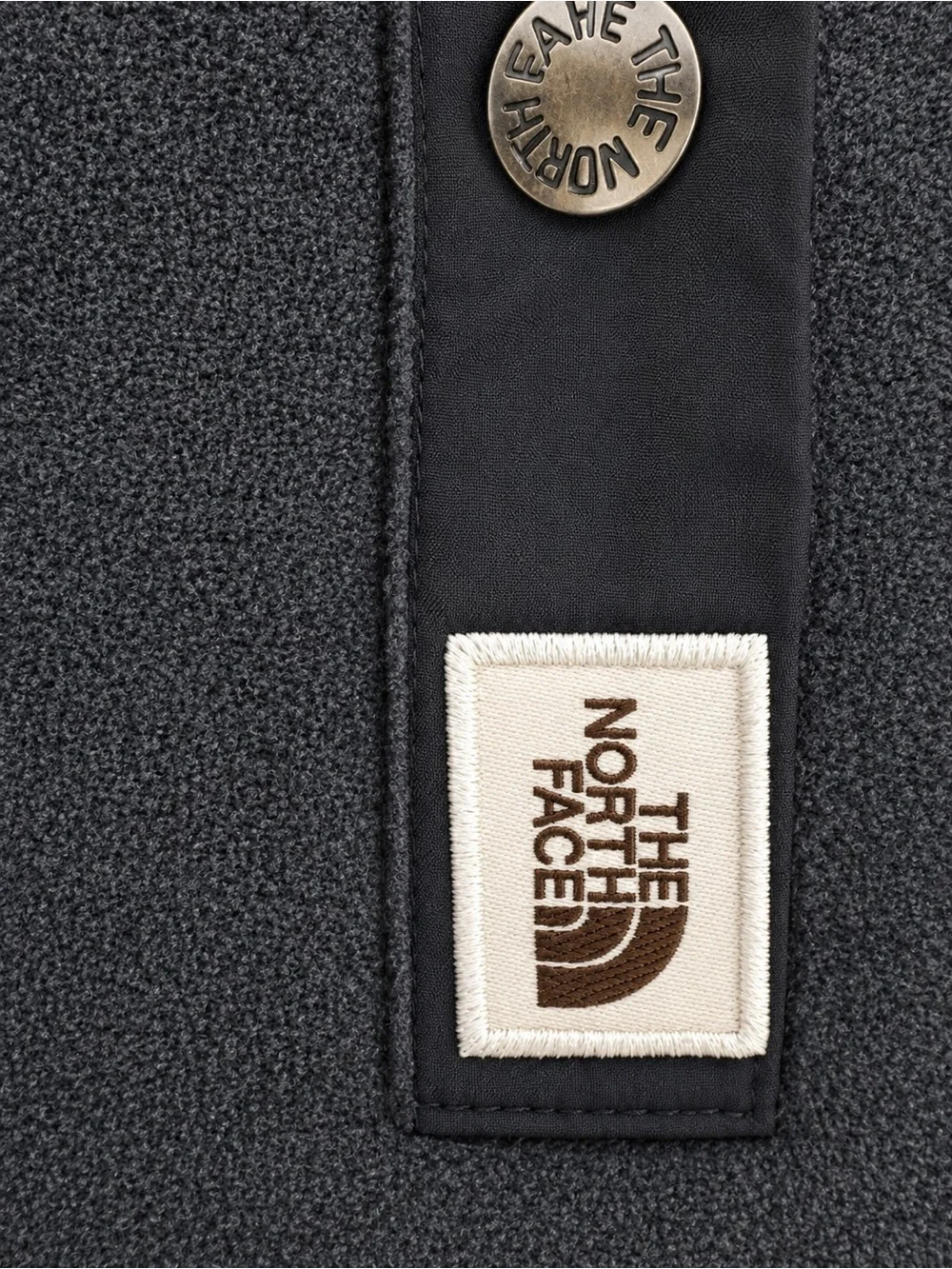 The North Face Men's Dark Charcoal Fleece Vest with Zip Pockets